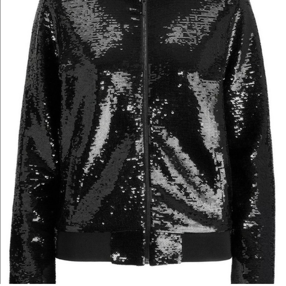 NEW - Lauren Ralph Lauren Sequins black bomber jacket. Tags no longer attached.